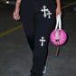 Crucifixion Print Drawstring Pants – Trendy & Versatile