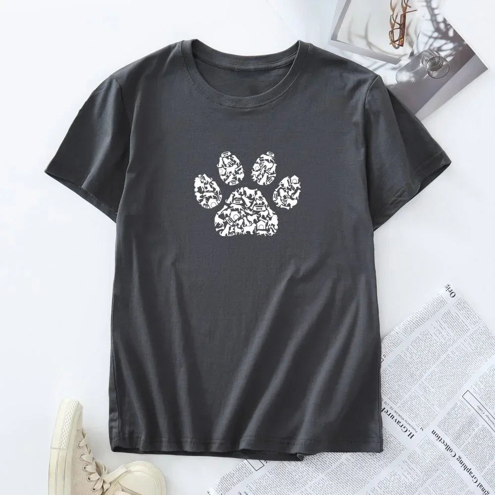 Plus Size 100% Cotton Graphic Tee - Short Sleeve Summer Top