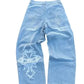 Y2K Striped Baggy Jeans - High-Waisted Gothic Hip-Hop Pants