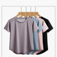 DRUR Quick-Dry Yoga Shirt - Round Neck, Short Sleeve Sportswear 2025