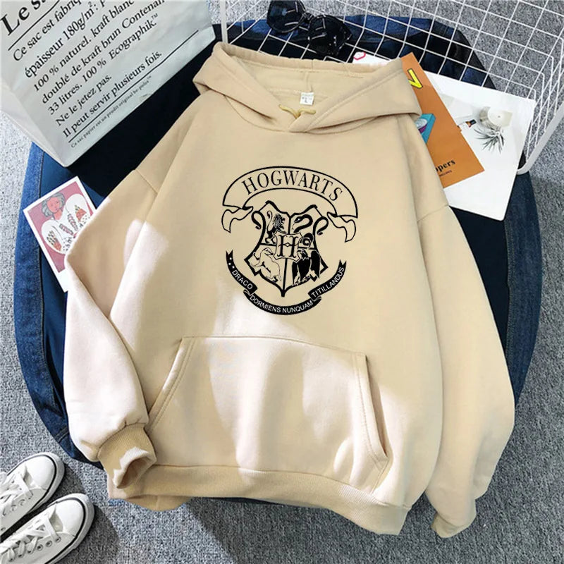 Hogwarts Y2K Hoodie - Oversized Velvet Fleece Sweatshirt