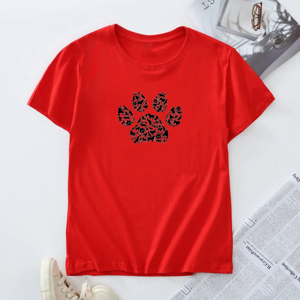Plus Size 100% Cotton Graphic Tee - Short Sleeve Summer Top