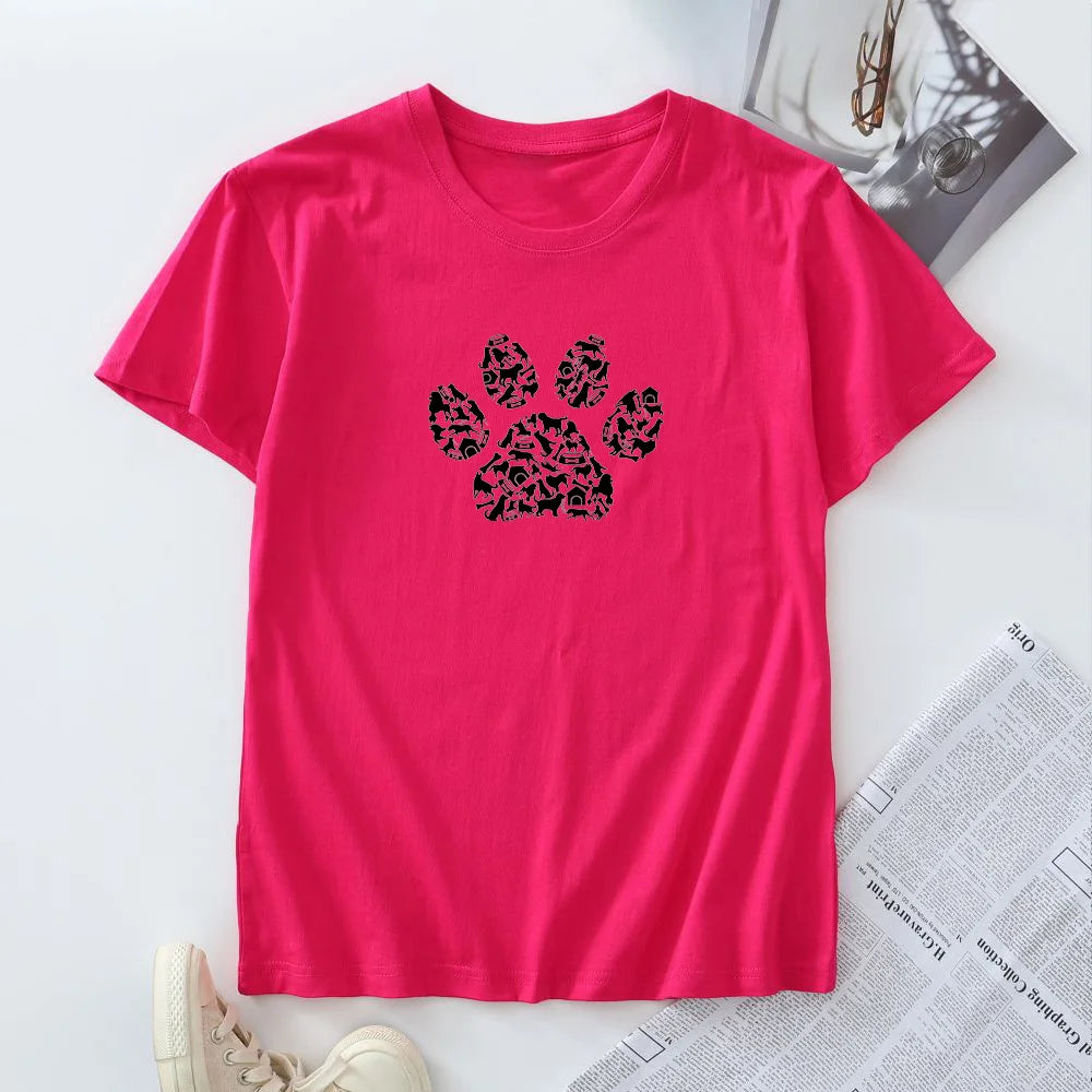 Plus Size 100% Cotton Graphic Tee - Short Sleeve Summer Top