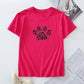 Plus Size 100% Cotton Graphic Tee - Short Sleeve Summer Top