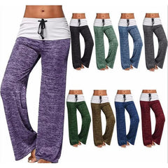 2025 Wide-Leg Lace-Up Pants – High Waist, Plus Size, Boot Cut Fitness Trousers