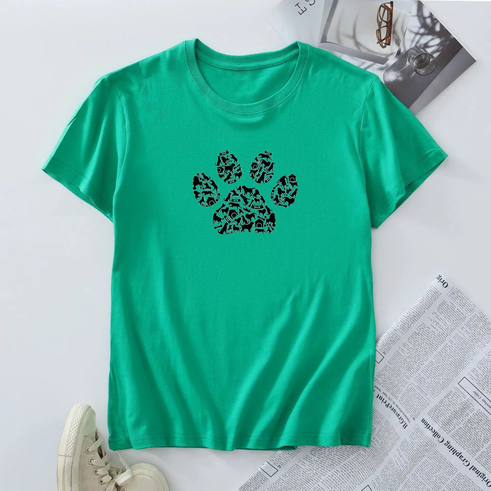 Plus Size 100% Cotton Graphic Tee - Short Sleeve Summer Top
