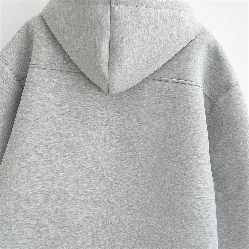 Oversized Zipper Hoodie - High Street Unisex Winter Sweatshirt