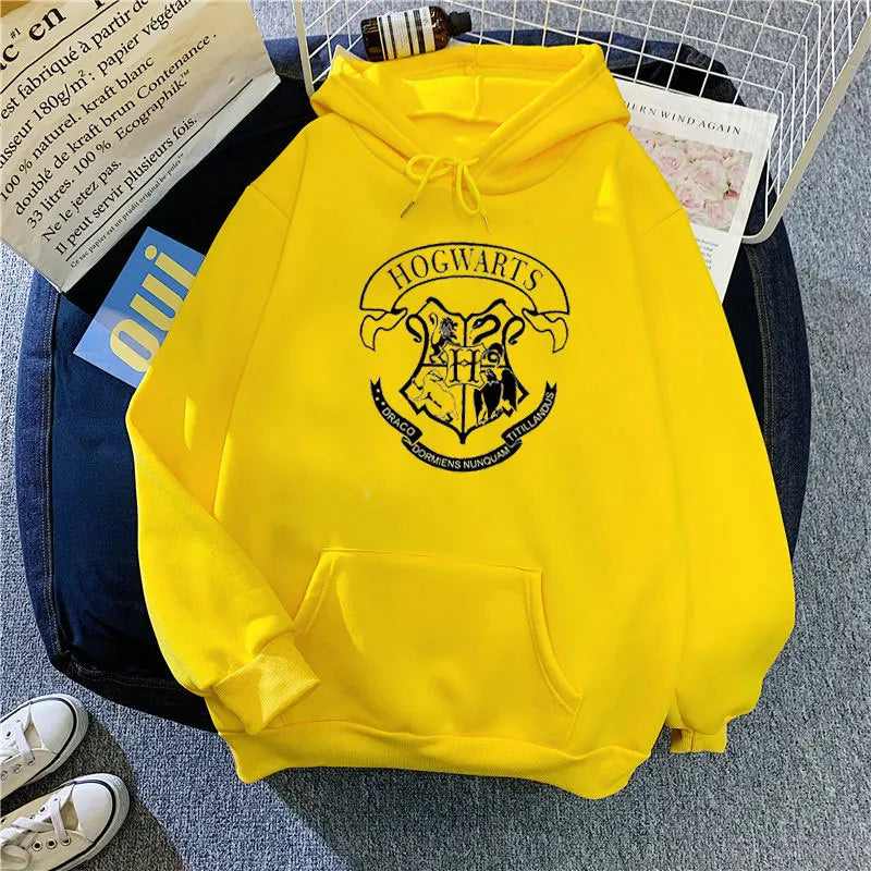 Hogwarts Y2K Hoodie - Oversized Velvet Fleece Sweatshirt