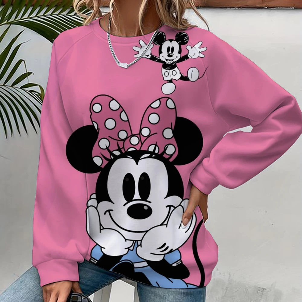 Disney Mickey Mouse Hoodie - Harajuku Style, Long Sleeve Sweatshirt