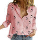 Cotton Linen Button-Down Shirt - Long Sleeve Casual Loose Tunic Blouse for Women, Spring & Summer