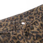 Leopard Print Wide-Leg Jeans - Oversized Vintage Streetwear Denim