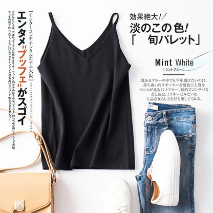 Cashmere Wool Camisole - V-Neck Knitted Base Vest (2023)