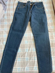 High-Waist Skinny Pencil Jeans - Stretch Denim Ankle-Length Pants