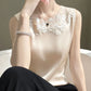 Elegant Silk Lace Camisole - Sleeveless Satin Top for Women