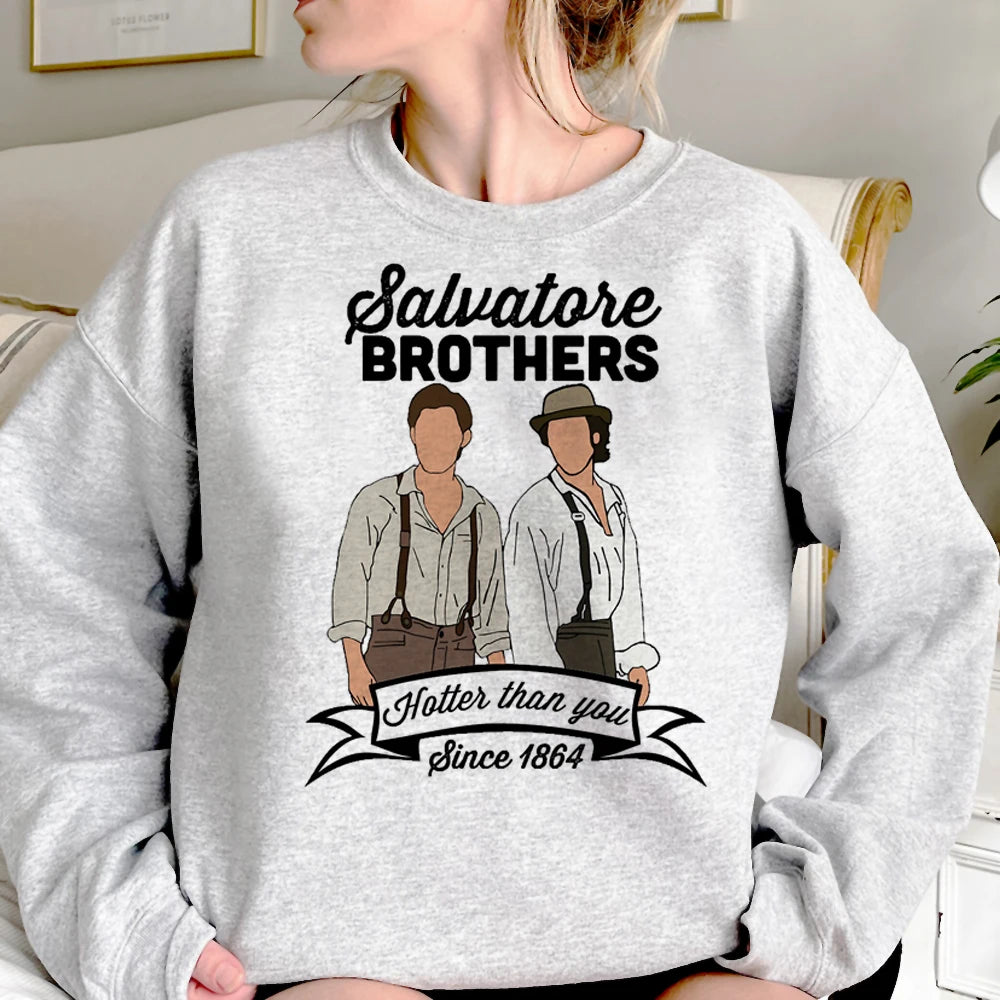 Vampire Diaries Hoodie - 90s Gothic Fleece Streetwear for Women