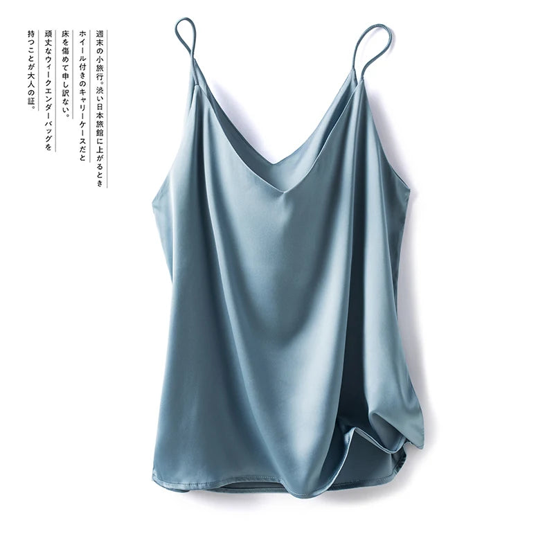 Real Silk V-Neck Camisole - Black & White, Spring/Summer 2023