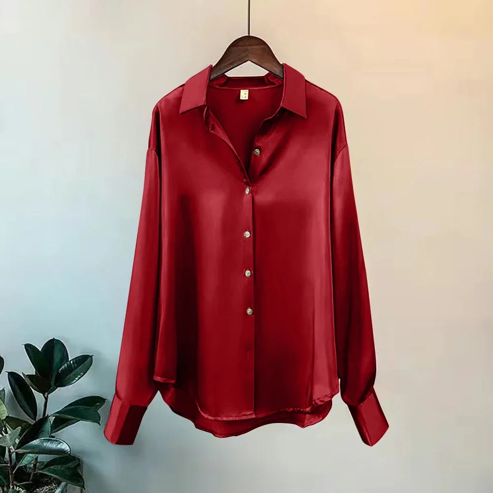 Elegant Knit Cardigan - Lapel Collar & Buttons
