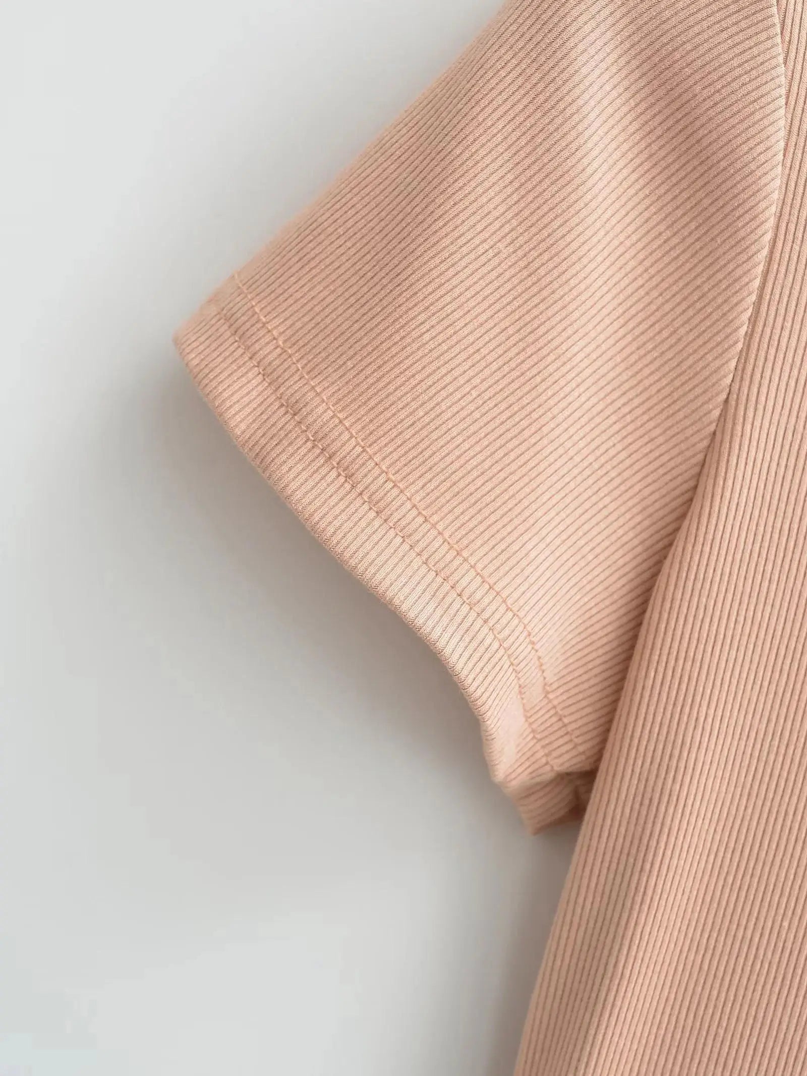 Stretchable Knit Bodysuit - Short Sleeve O-Neck Summer Basic (14 Colors)