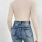 Ribbed V-Neck Bodysuit - Long Sleeve Skinny Fit Autumn/Winter 2023