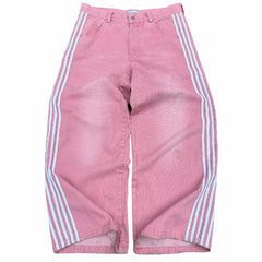Y2K Striped Baggy Jeans - High-Waisted Gothic Hip-Hop Pants