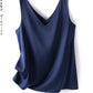 Satin Silk Lace Tank Top - V-Neck Sleeveless Camisole (S-3XL