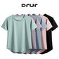 DRUR Quick-Dry Yoga Shirt - Round Neck, Short Sleeve Sportswear 2025