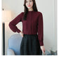 Chiffon Long Sleeve Blouse - Office Wear, Spring/Autumn 2024