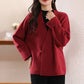 100% Merino Wool Embroidered Cardigan - Floral V-Neck, Autumn/Winter 2024