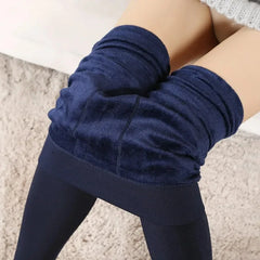 Velvet Fleece-Lined Thermal Leggings – Thick, Warm, and Stretchy Winter Pants