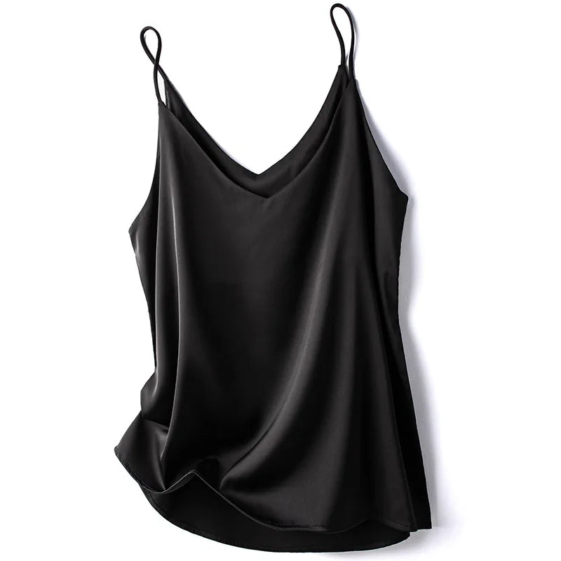 2024 Summer V-Neck Crop Top - Sleeveless Slim Fit, Y2K Style
