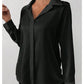 Elegant Long Sleeve Silk-Like Blouse - High-Quality Fashion