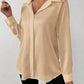 Elegant Long Sleeve Silk-Like Blouse - High-Quality Fashion