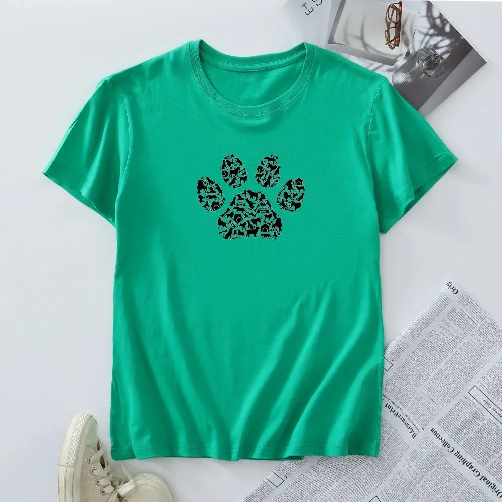 Plus Size 100% Cotton Graphic Tee - Short Sleeve Summer Top