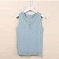 Elegant Knit V-Neck Tank Top - Sleeveless & Striped