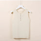 Elegant Knit V-Neck Tank Top - Sleeveless & Striped