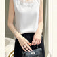 Elegant Silk Lace Camisole - Sleeveless Satin Top for Women