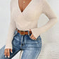 Ribbed V-Neck Bodysuit - Long Sleeve Skinny Fit Autumn/Winter 2023