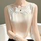 Elegant Silk Lace Camisole - Sleeveless Satin Top for Women