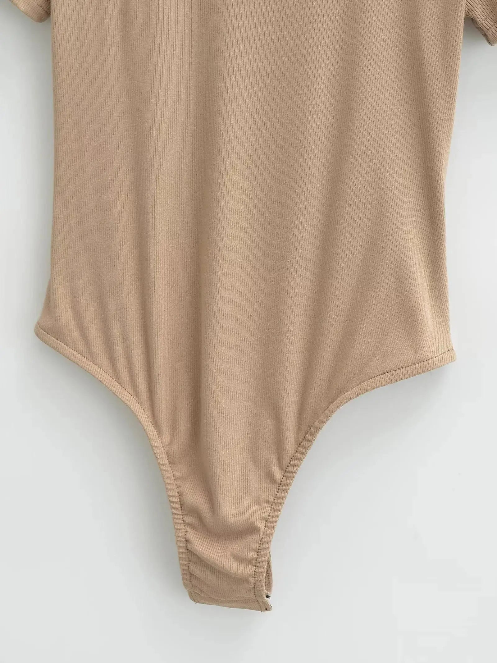 Stretchable Knit Bodysuit - Short Sleeve O-Neck Summer Basic (14 Colors)