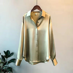 Elegant Knit Cardigan - Lapel Collar & Buttons