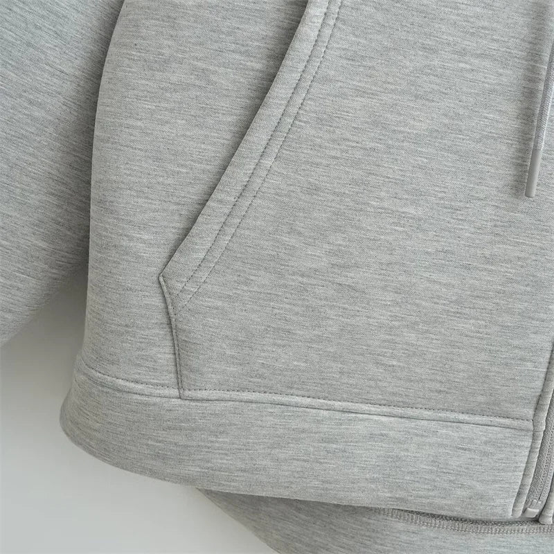 Oversized Zipper Hoodie - High Street Unisex Winter Sweatshirt
