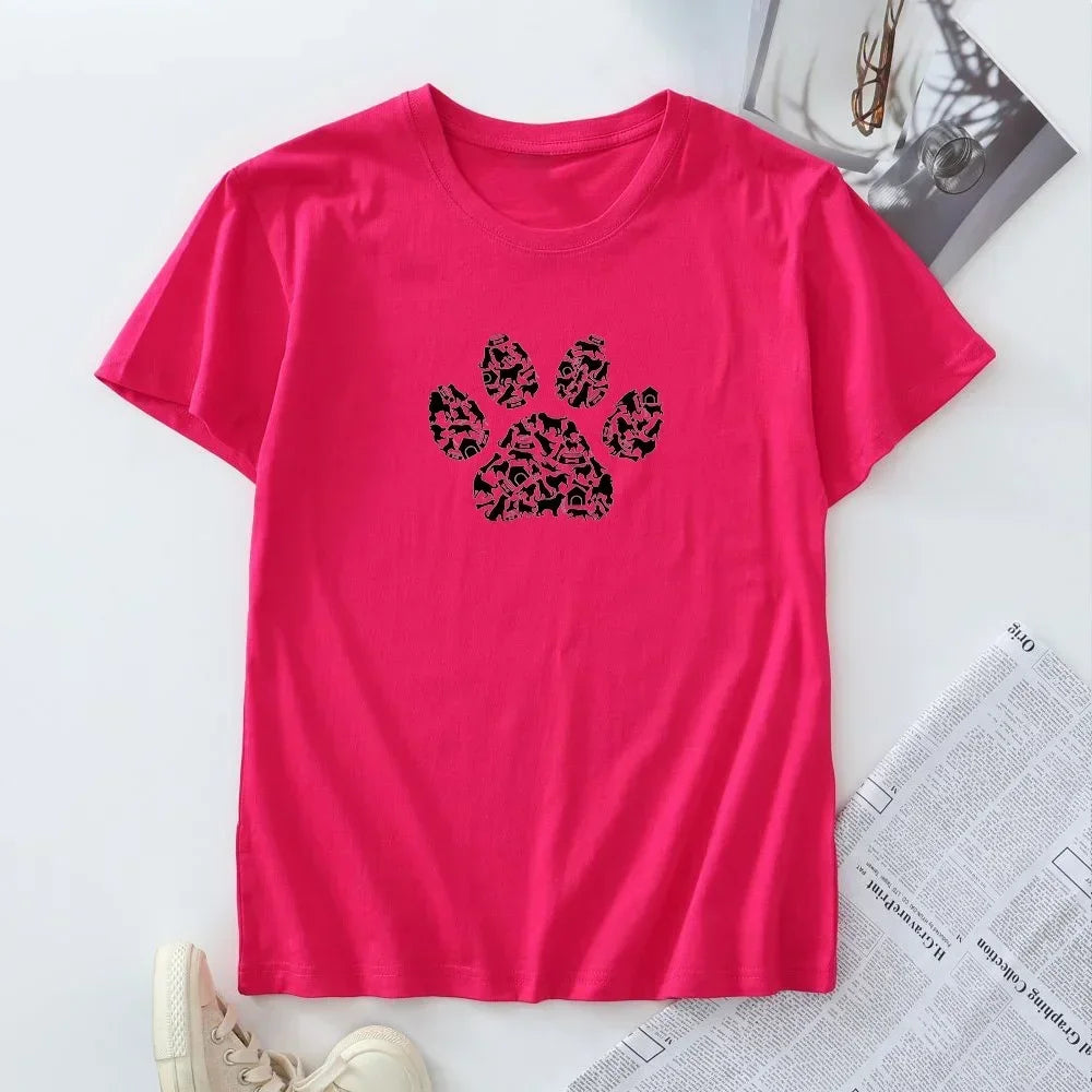 Plus Size 100% Cotton Graphic Tee - Short Sleeve Summer Top