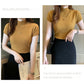 2024 Summer Turtleneck Knit Blouse - Short Sleeve