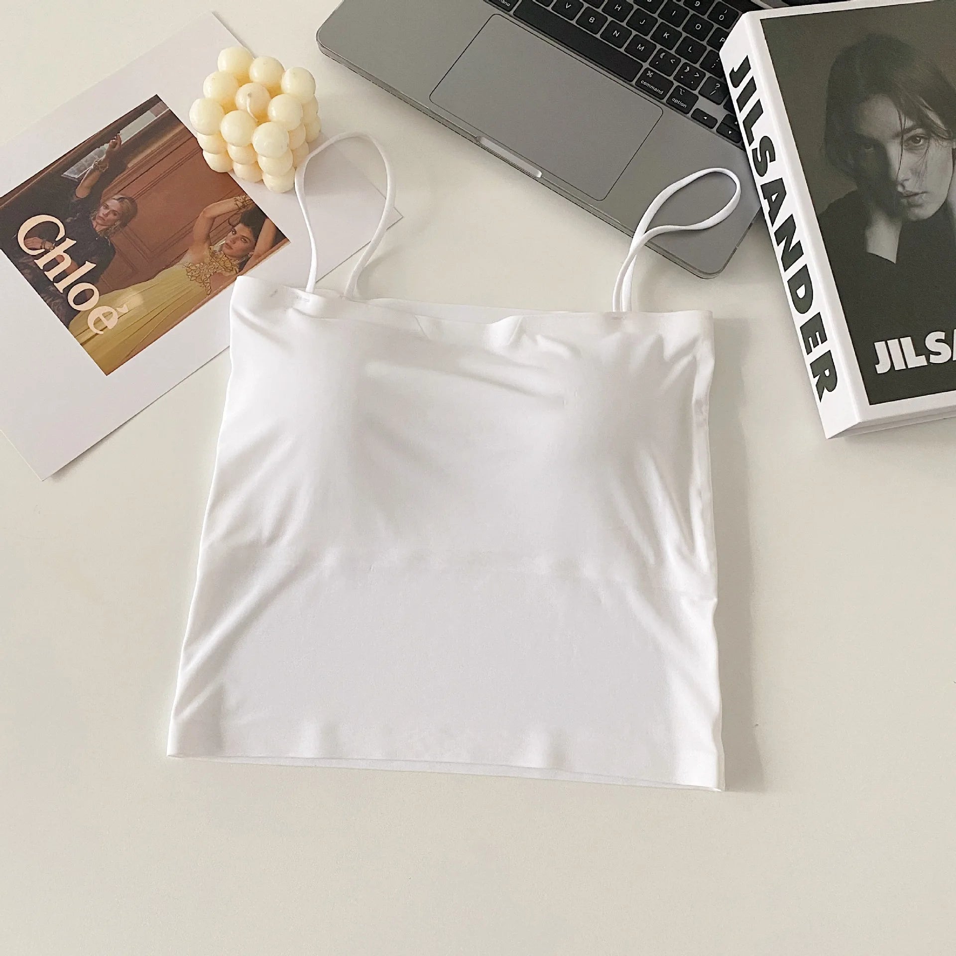 Ice Silk Padded Camisole - Stylish Backless Summer Top for Women