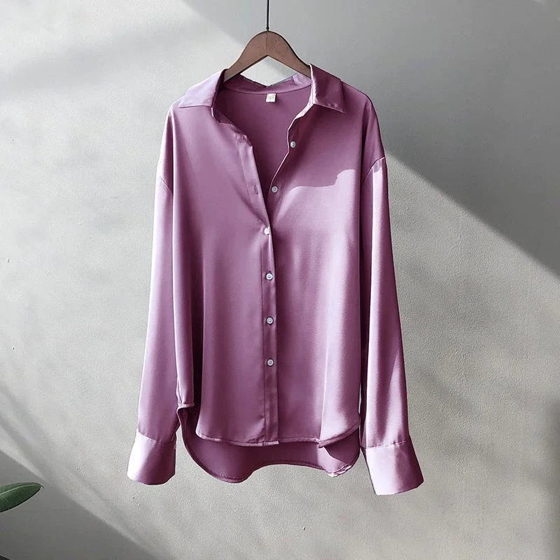 Elegant Knit Cardigan - Lapel Collar & Buttons