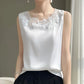 Elegant Silk Lace Camisole - Sleeveless Satin Top for Women