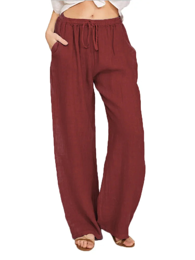 Casual Loose Cotton Linen Pants – Summer & Autumn European-American Style