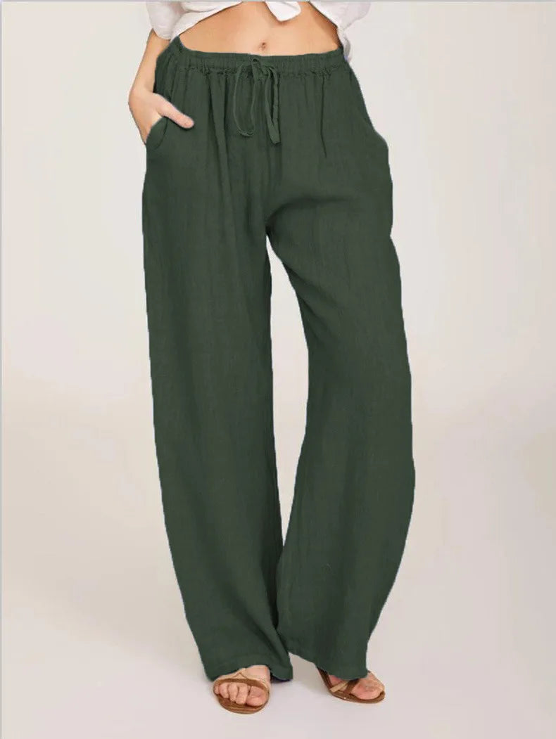 Casual Loose Cotton Linen Pants – Summer & Autumn European-American Style