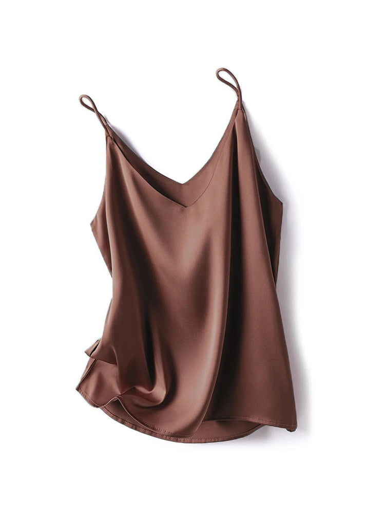 2024 Summer V-Neck Crop Top - Sleeveless Slim Fit, Y2K Style