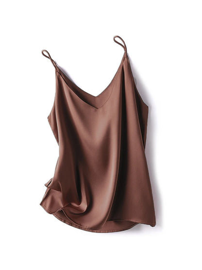 2024 Summer V-Neck Crop Top - Sleeveless Slim Fit, Y2K Style